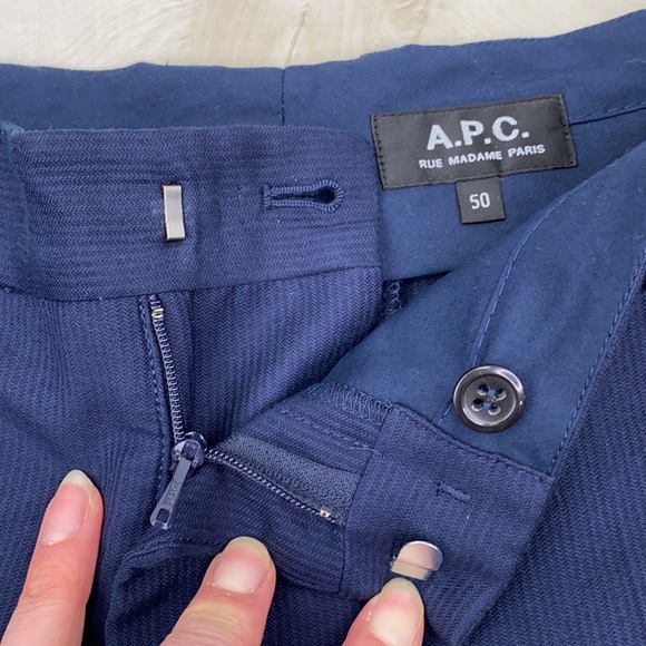 APC MEN’s Formal Pant herringbone Straight Leg 34” - Picture 5 of 13